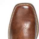 IUV Cowboy Boots For Men Square Toe Western Boot Durable Retro Classic Embroidered Pull On Boot Slip Resistant Country Boots, Size 10