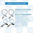 Set of 4 Upstream and Downstream Oxygen O2 Sensor Compatible with 2007-2010 Honda Odyssey 3.5L V6 234-5053 234-4355 234-4368