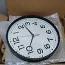 Roymnie Wall Clock 18 Inch Silent Non-Ticking Modern Clock Battery Operated Classic Simple Minimalist Analog Decorative for Kitchen, Living Room,Office, Bedroom, Bathroom (Black)