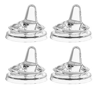 Sippy Spout Nipples for Dr Browns Wide Nack Baby Bottles – Soft Silicone Trainer Nipple for 6M+ Babies, BPAFree, SpillResistant, Pack of 4