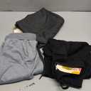 3 Pack Girls Sweatpants Straight Leg Ribbed Waist Active Joggers Teens Athletic Pants with Drawstring and Pockets (X-Large, Dark Gray, Light Gray, Black)