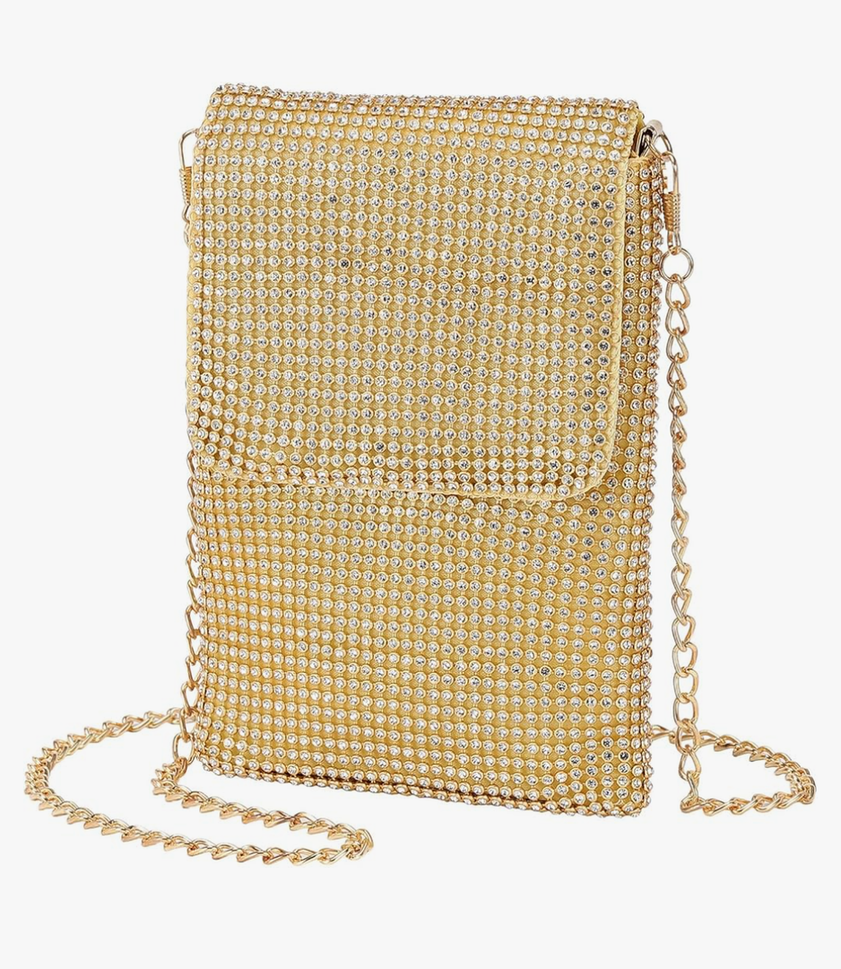 Evening Handbags Clutch Purses for Women, Crossbody Bag Crystal Rhinestone Purse Shoulder Bag Sparkly for Wedding Party Gold Evening Handbags Clutch Purses for Women, Crossbody Bag Crystal Rhinestone Purse Shoulder Bag Sparkly for Wedding Party Gold