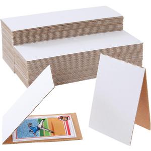 Stockroom Plus 75 Pack Corrugated Cardboard Sleeves for Sports Cards, Trading Card Shipping Supplies, Flat Vending 3 x 4.5