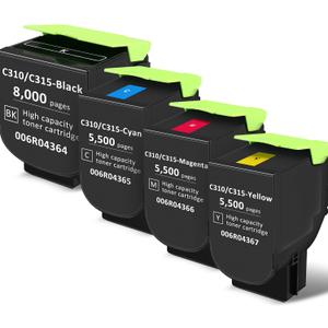 for Xerox C310 C315 Toner Cartridge,5500-8000 Pages Extra High Capacity Replacement 006R04364 006R04365 006R04366 006R04367 Compatible Standard Ink Cartridge for C315DNI C310DNI Color Printer (4 Pack)