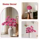 INXUGAO Artificial Flowers Fake Roses for Outdoor, 6Pcs 28" Long Stem Silk Roses for Wedding Indoor Outside Party Decor, Realistic Faux Bouquet for Tall Vase Planter (Fuchsia)