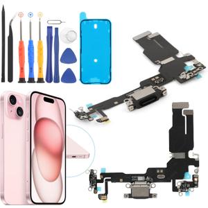 Dock Connector for iPhone 15 Charging Port Replacement for iPhone 15 A3090 A2846 A3089 A3092 USB Charger Board Flex Cable Assembly Accessories with Repair Tools