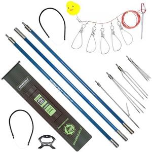 SINGMATOOLS Spearfishing Pole Hawaiian Sling Fishing Spear Set Fiberglass Pole Spear Harpoon Spearfishing Gear