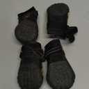 XSY&G Dog Boots,Waterproof Dog Shoes,Dog Booties with Reflective Rugged Anti-Slip Sole and Skid-Proof,Outdoor Dog Shoes for Medium to Large Dogs 4Pcs-Size5 (Size 5:2.7''x2.2'')(L*W) for 41-60 lbs, Black)