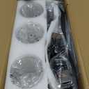 Farmhouse Bathroom Vanity Light Fixtures, Rustic 3-Light Wood Vanity Lights for Bathroom, Vintage Black Wall Sconces Lighting, Light fixtures Over Mirror, with Glass Shade