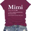 Mimi Shirt for Women Funny Grandma Definition Tee Top Cool T-Shirt for Grandma (M)
