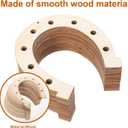 BESPORTBLE 24pcs Unfinished Horseshoe Wood Cutouts, DIY Graffiti Wooden Slices, Smooth Edges, 6.69 x 5.90 Inch, Khaki, for Crafts and Decorations