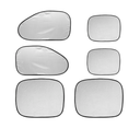 Car Window Shade, 6Pack Set Auto Sun Shades for Side Window Front and Rear Windshield with Storage Pouch for Car, SUV, Van, Truck, Full Sun Protection, Block UV Rays, Keep car Cool (23.6"x19.7"/6PCS)