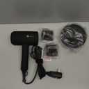 slopehill Professional Ionic Hair Dryer, Powerful 1800W Fast Drying Low Noise Blow Dryer with 2 Concentrator Nozzle 1 Diffuser Attachments for Home Salon Travel (Black)