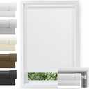 Cordless Cellular Shades, No Tools No Drill Light Filtering Honeycomb Shades Pleated Blinds for Windows Double Curved No-Pull Honeycomb Shade Semi-Blackout (White, 36" W x 48" H)