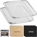 Air Fryer Accessories Compatible with Ninja French Door Premier Air Fryer, Air Fryer Basket with 4PCS Oven Liners, 100 PCS Parchment Papers for Ninja Air Fryer Convection Oven FO101