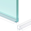 Shower Door Bottom Seal Strip, 2PCS Seal Strip, Ultra Clear PVC, 36" Length, Fits 10mm Thick Glass, Prevents Leaks, Easy Installation, No Adhesive Required (Ultra Clear, 36in for 3/8"(10mm) Door)