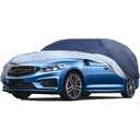 Full Car Cover All Weather Protection with Lock A7 Dark Blue Replacement for Universal