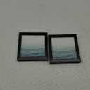 Americanflat 4x4 Picture Frame with Shatter-Resistant Glass - Set of 2 - Streamline Collection - Thin Border Square Frame for Tabletop and Wall - Hanging Hardware- Black