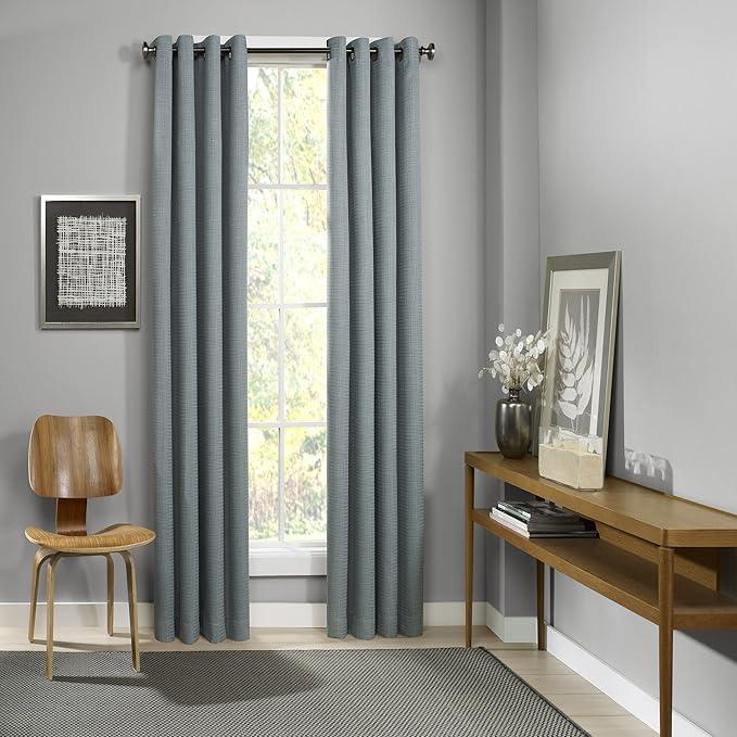 Blackout Curtains for Bedroom - Palisade 52" x 63" Insulated Darkening Single Panel Grommet Top Window Treatment Living Room, Mineral