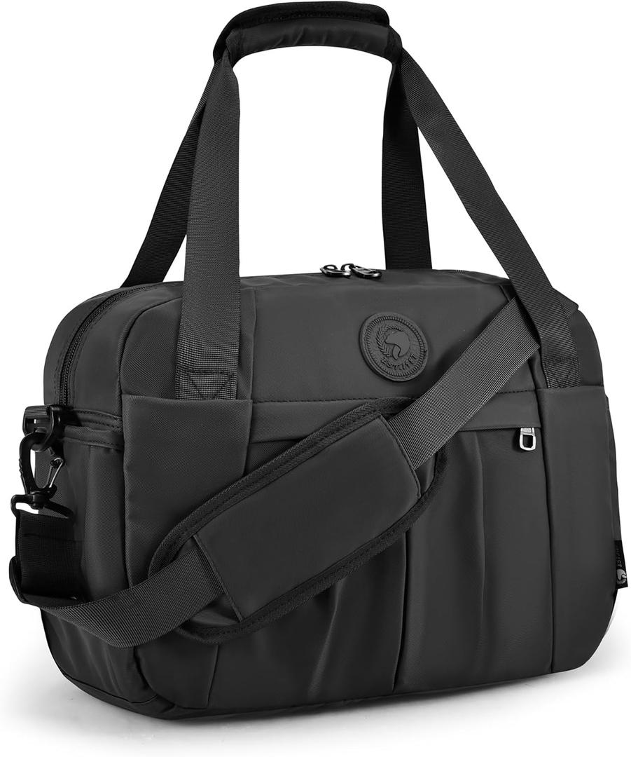 Small Duffle Bag 40x30x15 cm Personal Item Bag Gym Bag with Wet Pocket 16x12x6 inch Carry on Duffel Bag,Black