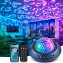 One Fire Ocean Light Projector,15 White Noises & Bluetooth Ambient Lighting, 360 Full Coverage Ceiling Projector Ocean Lamp, Remote Timer Galaxy Lamp for Bedroom Decor, Mood Lighting Gifts