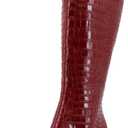 Sam Edelman Women's Sylvia Knee High Boot, Scarlet Cherry Wide Calf, 10