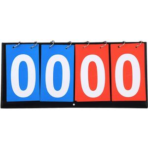 4-Digital Portable Table Top Scoreboard Flipper, Multi Sports Score Flip Scoreboard Score Keeper