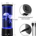 Jellyfish Lamp with 17 Light Effects - Mood Table Lamp Night Light with Remote, Jelly Fish Tank Aquarium for Living Room, Christmas Birthday Gifts for Kids