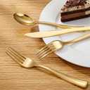 Liacere 200pcs Gold Plastic Forks - Heavyweight - 7.4 Inch Heavy Duty Forks - Gold Plastic Silverware Perfect For Parties & Weddings & Restaurants & New Year And Daily Using&Christmas&New Year