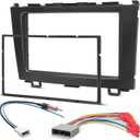 NuIth Double DIN Radio Dash Kit W/Radio Wire Harness for Honda CRV 2007-2011, Stereo Installation Kit for CRV, Double DIN Radio Install Kit for CRV
