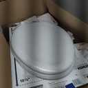 KOHLER 4647-0 Stonewood Elongated Toilet Seat, Elongated Wood Seat for Standard Toilets, Comes with Color-Matched Plastic Hinges, Home Essentials, White
