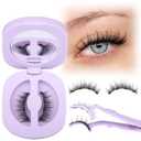 Magnetic Eyelashes with Applicator Natural Look Magnetic Lashes with Applicator Wispy False Lashes with Magnets No Need Glue Reusable Lashes by Lanflower