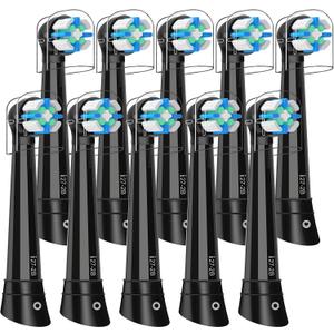 10PCS IO Replacement Heads Compatible with Oral B IO 2/3/4/5/6/7/8/9/10/Deep Clean Series Electric Toothbrush, Brush Heads Compatible with Oral B IO for Teeth Cleaning and Gum Protection (Black)