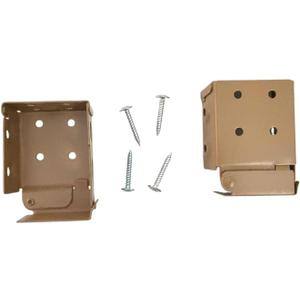 KyJyGy Low Profile Blind Mounting Brackets, 1 Set (1 Left & 1 Right) with 4 Screws, Camel.