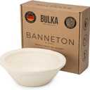 Bulka Small Round 8" 500g Plane Banneton Bread Proofing Basket Pressed Wood Pulp, Sourdough Proofing Basket - Non-Stick Brotform Sourdough Bread Baking Supplies, Made in Germany.