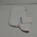 TILLYOU Waterproof Changing Pad Liners 6 Pack, 100% Cotton Reusable Cloth Diaper Liners, White