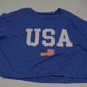 hohololo American Flag Crop Tops Women USA Crop Shirt Patriotic 4th of July Tee Memorial Day Tshirt Girls Crop Tops, M