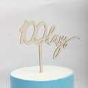100 Days Wooden Cake Topper, Baby's Happy 100 Days Cake Toppers, Celebration Party Decorations Baby Baptism, Welcome Newborn, Birthday Anniversary, New Baby Gender Reveal, Shower
