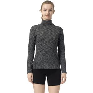 Women's Turtleneck Slim - Fit Long Sleeve Base Layer Top, Space - Dyed Pattern, Sport Jersey for All - Round Activities (Gray, L)