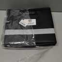 ZOOPIP Fireproof File Box with Lock, Document Box Storage Organizer, Suitable for Hanging File Folders in Letter Size, Collapsible File Box, Reflective Strip for Fast Find (12.2"*6"*10.2, Black)