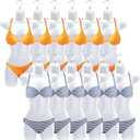 12 Pcs Hanging Mannequin Body Torso Female Women Dress Form with Hanger Hook Hip Long Hollow Back Mannequin Torso Thickened Plastic Shirt Display White (31.1 x 16.1 Inch)