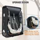 RAYMACE Padded Stroller Travel Bag for Airplane with Wheels Fits to UPPAbaby Vista V2 V3, Cruz V2 V3,Travel Safe Protection Storage Bag, Patterned Design, Black, 33.8" X 27.6" X 13.4"