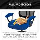 DIVA EN CAMINO DEC Stretchable Office Chair Seat Cushion Covers & Armrest Covers - Universal Spandex Computer Chair Slipcover - Removable Washable Cushion Protectors for Dogs, Cats, Pets