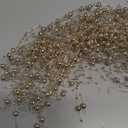 Tondiamo 24 Pcs Artificial Pearl String for Floating Candle Faux Pearls Beads String Garland Centerpiece Decoration for Vases Filler Wedding Spring Holiday Party Decor(Rose Gold)