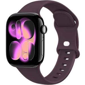STG Sport Silicone Bands Compatible with Apple Watch Band Ultra 3/2/1 49mm, Series 11/10 46/42mm, 9/8/7 45/41mm, SE 6/5/4 44/40mm, 3/2/1 42/38mm S/M M/L for Women Men