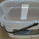 Casabella Cleaning Bucket Rectangular for Mopping or Storage with Handle and Built-In Pour Spouts, 4-Gallon, Clear