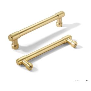 khtumeware 20 Pack Brushed Brass Cabinet Pulls 5 Inch(128MM) Hole Centers Kitchen Brushed Gold Cabinet Handles Cabinet Hardware Kitchen Handles for Cabinets Cupboard Handles Drawer Pulls