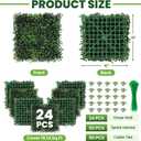 Grass Wall 24 Pack 10"x10" Artificial Boxwood Hedge Wall Panels, Privacy Hedge Screen Faux Boxwood for Outdoor,Indoor,Garden,Fence,Backyard,Greenery Walls