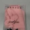 DRESHOW BQUBO Baby Swaddle Blankets for Girls, 4PCS Newborn Accessories Set with Hat and Bow Headband with Hello World Wooden Birth Announcement Card, Baby Blankets for Girls (Pink)