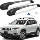Lockable Roof Rack Cross Bars Compatible with Jeep Cherokee 2014-2023, Aluminum Car Cross Bar for Rooftop Cargo Carrier Bag Basket Luggage Kayak Canoe Bike Snowboard Skiboard (Not for JGC)